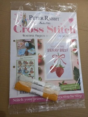 Beatrix Potter Peter Rabbit Cross Stitch Partworks,#105 FREE Thread To Continue 