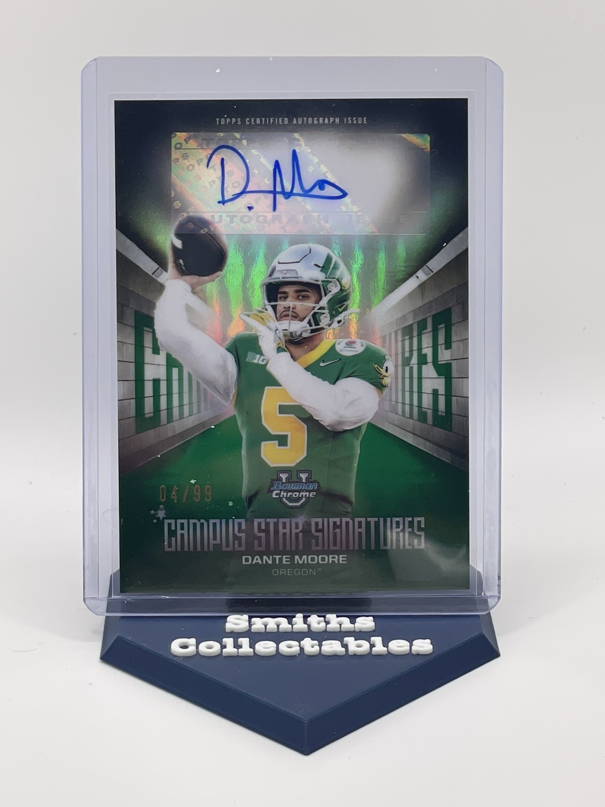 DANTE MOORE 2025 BOWMAN U CHROME CAMPUS STAR GREEN AUTO /99