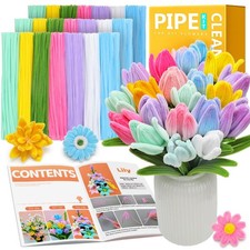 Pipe Cleaners 480Pcs Multi-Colored Flower Making Kit Arts and Craft Supplies New 0.08 per gallon