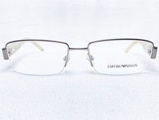 NEW Emporio Armani EA1001 3003 Men's Gunmetal Half Rim Eyeglasses Frames 54/17