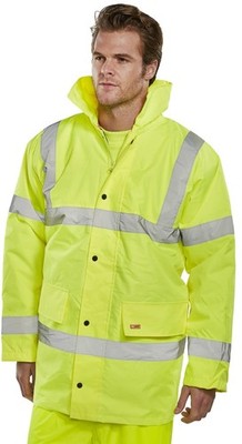 Beeswift Constructor Hi-Vis Jacke Saturngelb Größe S