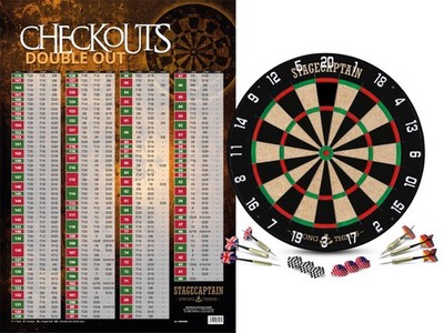 Profi Dartscheibe Sisal Dartboard Board 6 Steeldart Pfeile Flights Poster Set