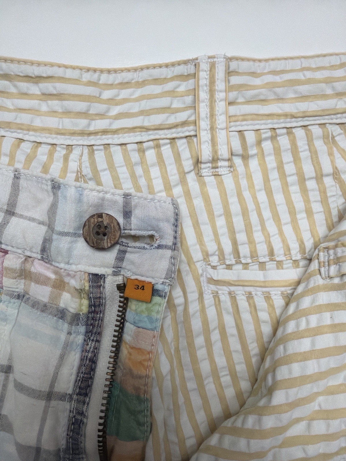 Tailor Vintage Reversible Patchwork Madras Shorts… - image 2