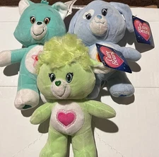 Lot Of 3 Care Bear Cousins 8.5”Gentle Heart Lamb,Loyal Heart Dog &Proud Heart Ca