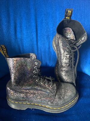 Dr Martens Soft Pascal Crackle Leather Boots UK Eu 36 Black