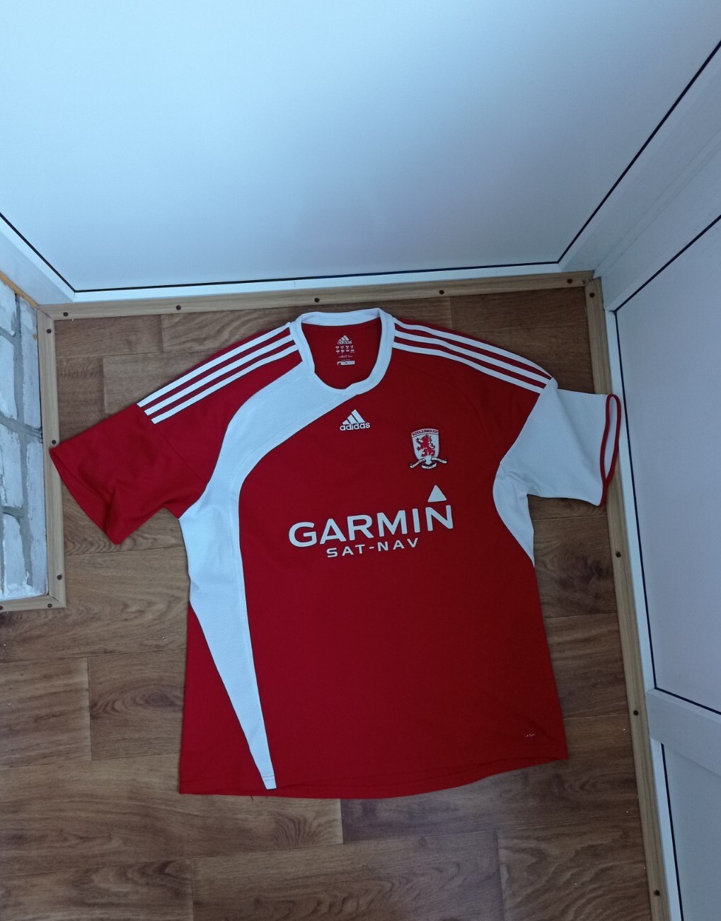 MEN ADIDAS MIDDLESBROUGH 2009/2010 BORO HOME SOCCER FOOTBALL SHIRT JERSEY Sz XXL
