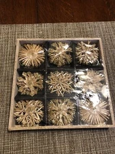 Straw Nordic Design Christmas Ornaments Wood Box New Sealed