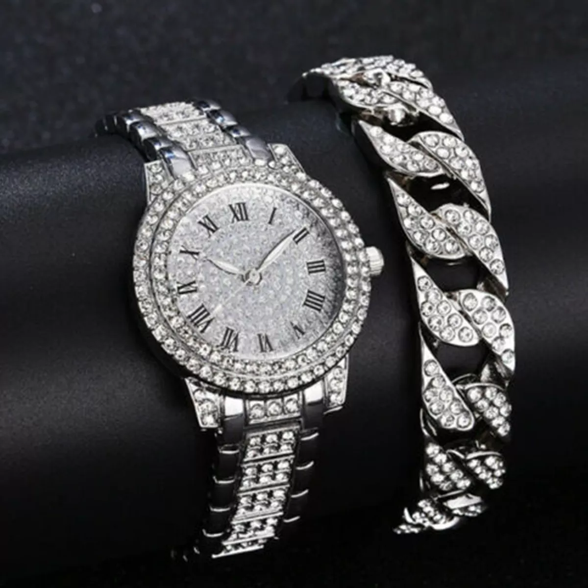 Ladies silver bling clearance watches