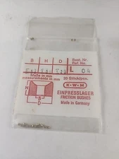 Brass Clock Bushings KWM Friction Bushings 20 Count L04 B .50 H 1.00 D 1.20