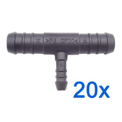20 x YOU.S Schlauchverbinder Zwischenstück RGV Ø 16x16x8 mm - T-Stück Reduzierer