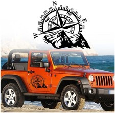 Mountain Compass Graphics Decal Car Hood Side Door Vinyl Decor Sticker 2420