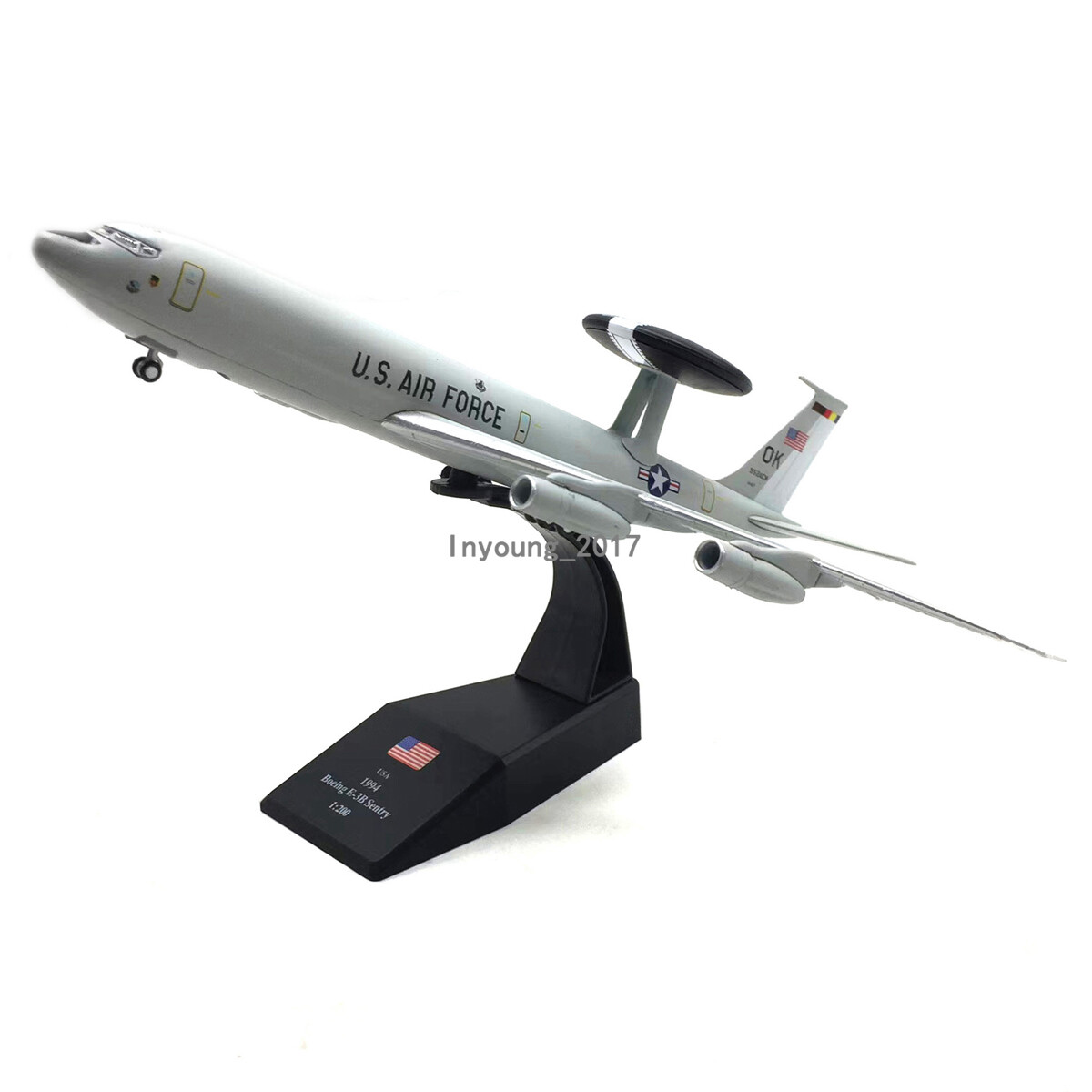1/200 Boeing E-3 Sentry AWACS Airplane Model Diecast Military