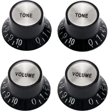 Metallor Electric Guitar Top Hat Knobs Speed Control Knobs 2 Volume 2 Tone 