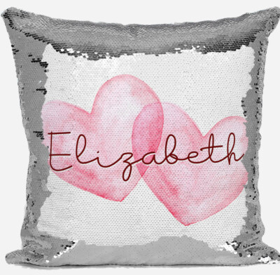 silver sequin cushion