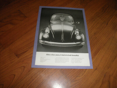 Vintage VOLKSWAGEN AD FROM 1969-''After a Few Years Starts To Look Beautiful''