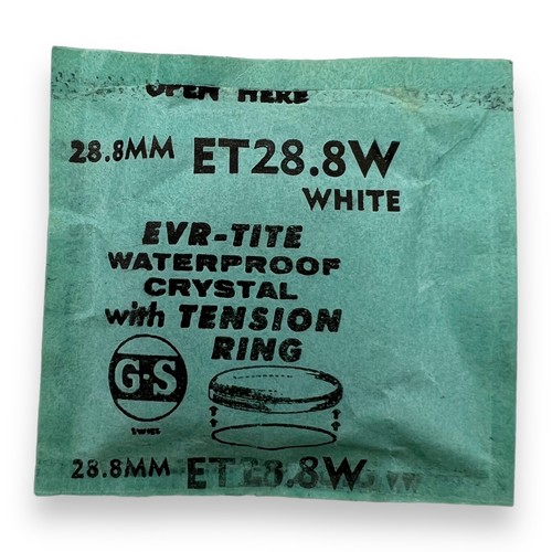 Round Watch Crystal x 1 G-S EVR-TITE Waterproof 16.1 - 34.5 WHITE Tension Ring - Picture 13 of 20