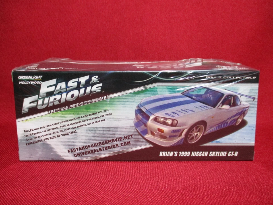 1:43 Fast and Furious Brian's 1999 Nissan Skyline GT-R Paul Walker Movie Car - image 2 of 3