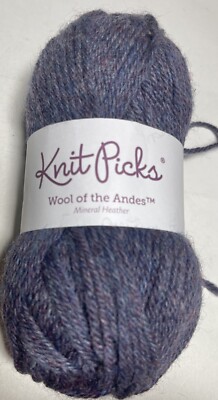KNIT PICKS WOOL OF ANDES.1pk. MINERAL HEATHER. I Combine Ship, See Details.