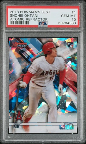 2018 BOWMAN'S BEST SHOHEI OHTANI #1 ATOMIC REFRACTOR PSA 10 Rookie RC CLEAN 🛁🔥