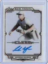 2019 Leaf Trinity ANDREW VAUGHN Clear Acetate Bronze Foil Auto RC White Sox