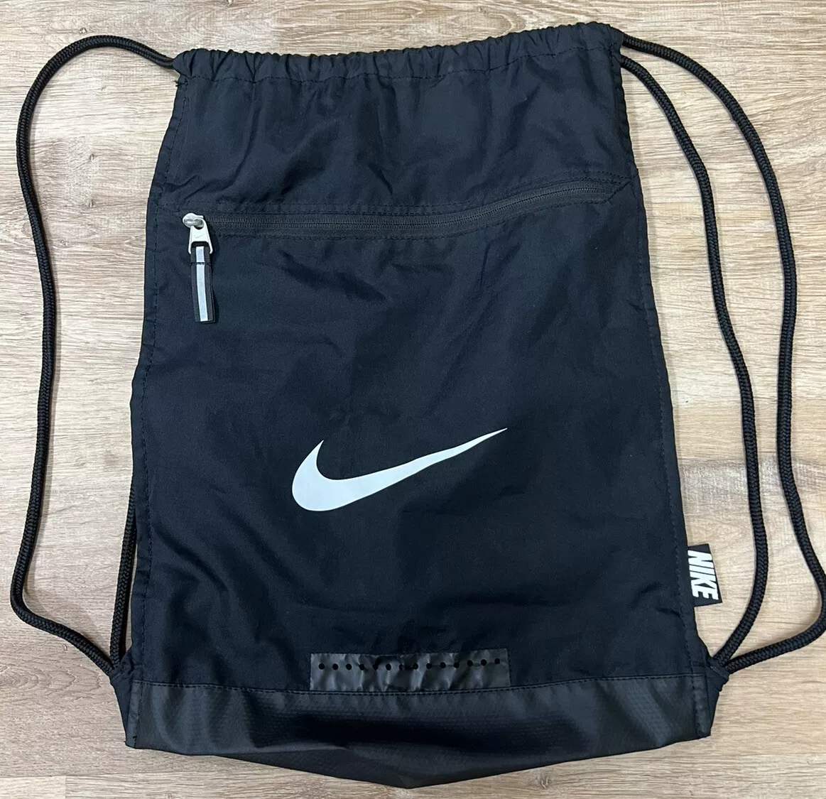 Black nike string bag cheap