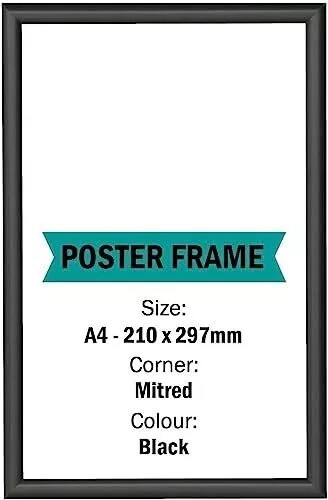 A4 Black Snap Frame - Poster Holder and Retail Display