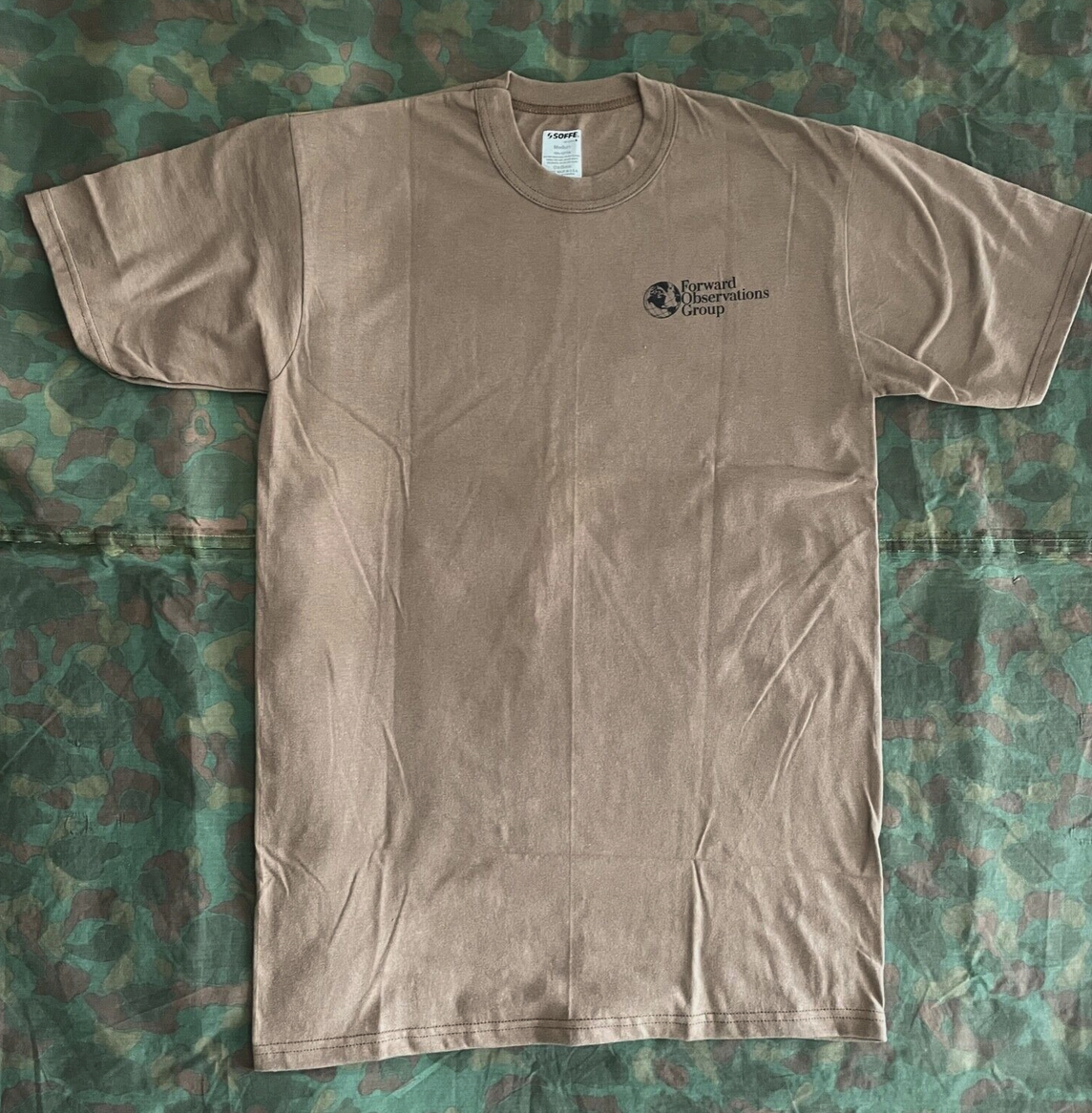Forward Observation Group Corporate Logo Military Tee Brown