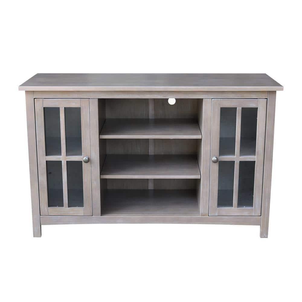 International Concepts TV Stand 48" Fits TVs 50" Storage Weathered Taupe Gray
