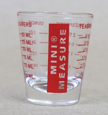 Kolder Mini Measure Heavy SHOT GLASS 20-Incremental Multi-Purpose Liquid / Dry