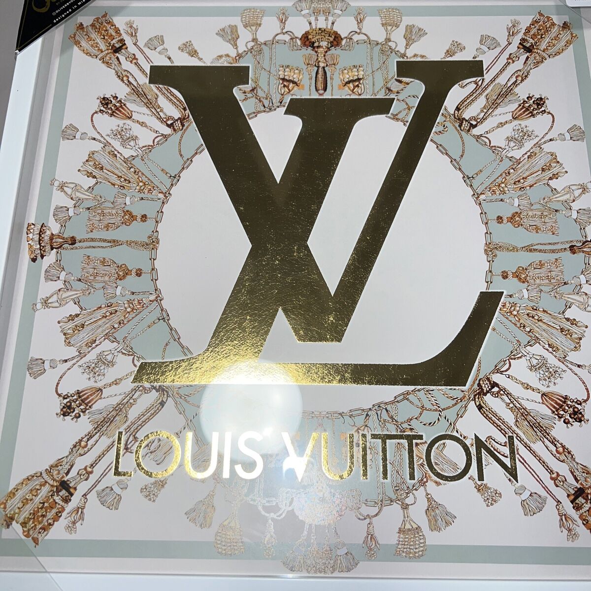 LOUIS VUITTON LV by Oliver Gal Glass Framed Wall Art Decor LOUIS VUITTON LV by Oliver Gal Glass Framed Wall Art Decor