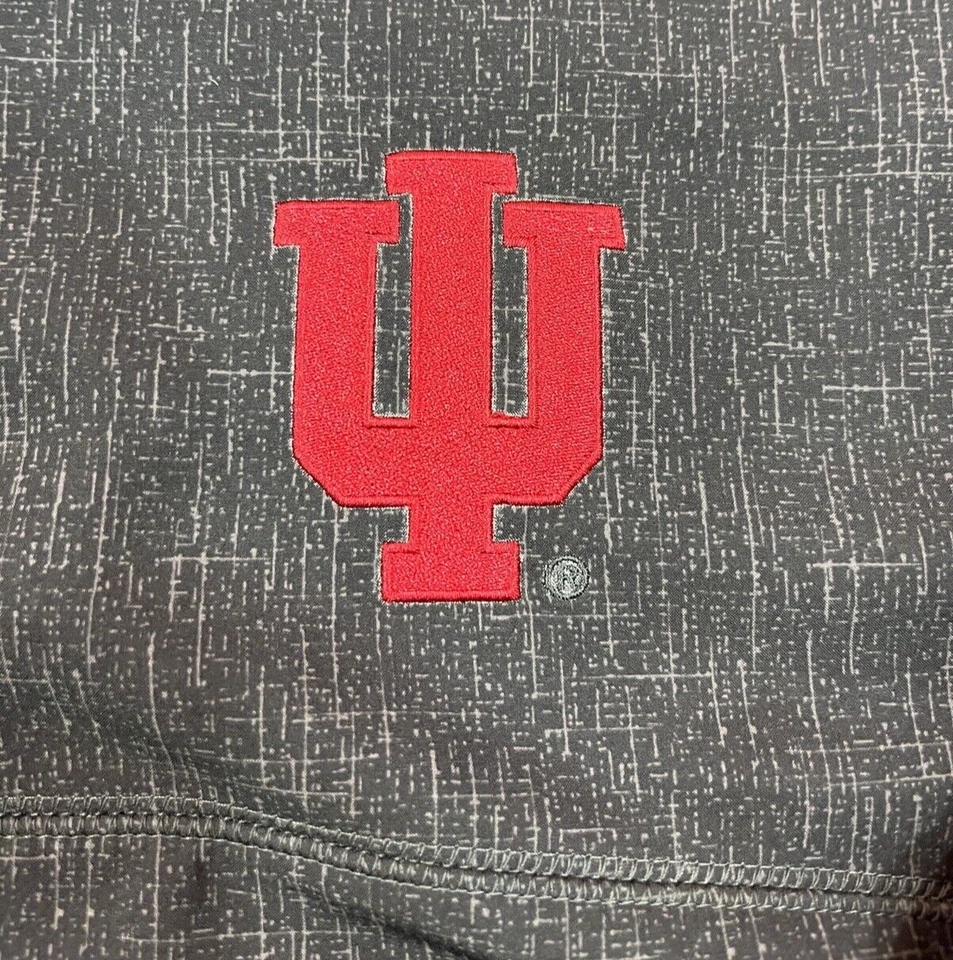 Colosseum Indiana Hoosiers Softshell Jacket Men's 6XL Full Zip Gray Red IU - Image 2 of 4