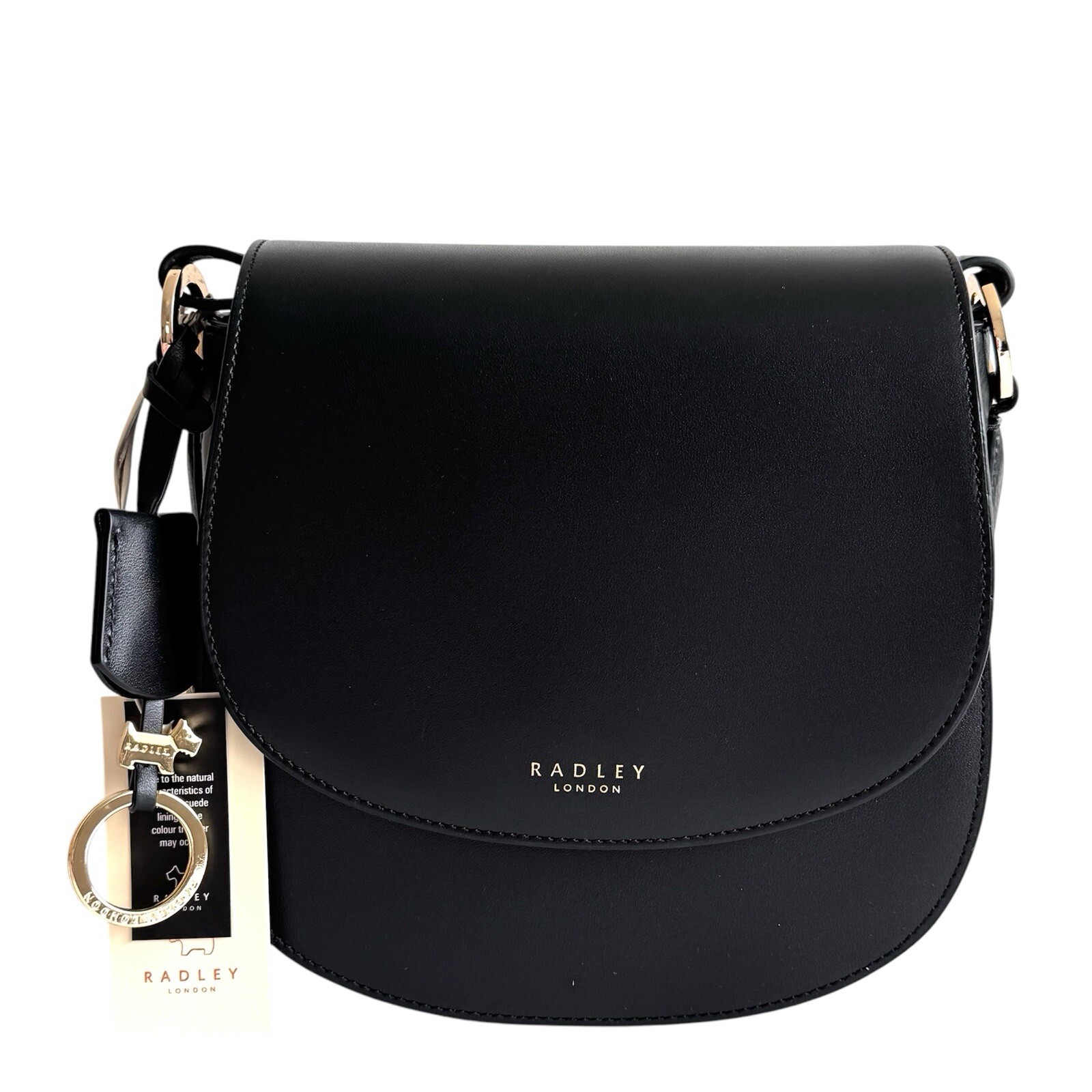 RADLEY Handbag Black Leather Small Bag Flapover Crossbody - Liverpool Street 2.0