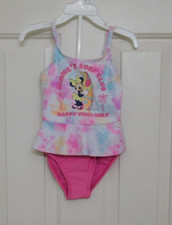 NWT 2pc Disney Minnie Mouse Pink Tie Dye Swimsuit sz 2t