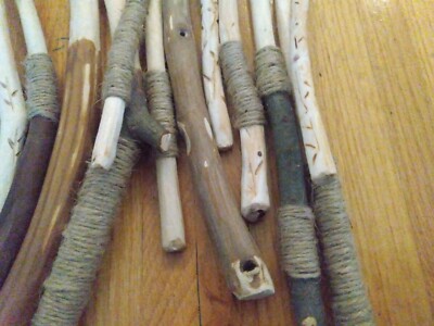 14 Handmade Magic Wands made from Eastern Hemlock Tree Wood Branches