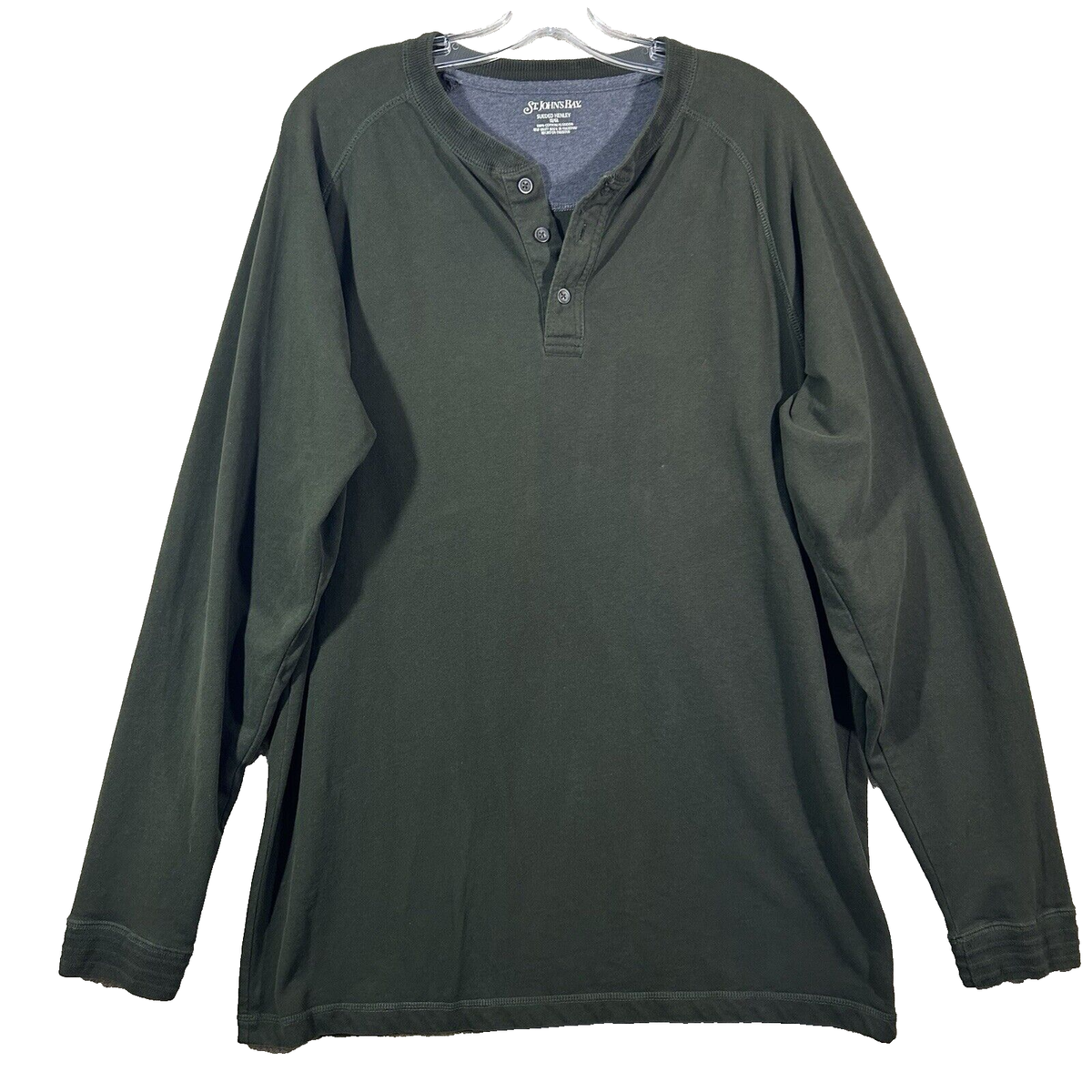 Henley Pullover St John's Bay Sueded Jersey Henley John's Bay