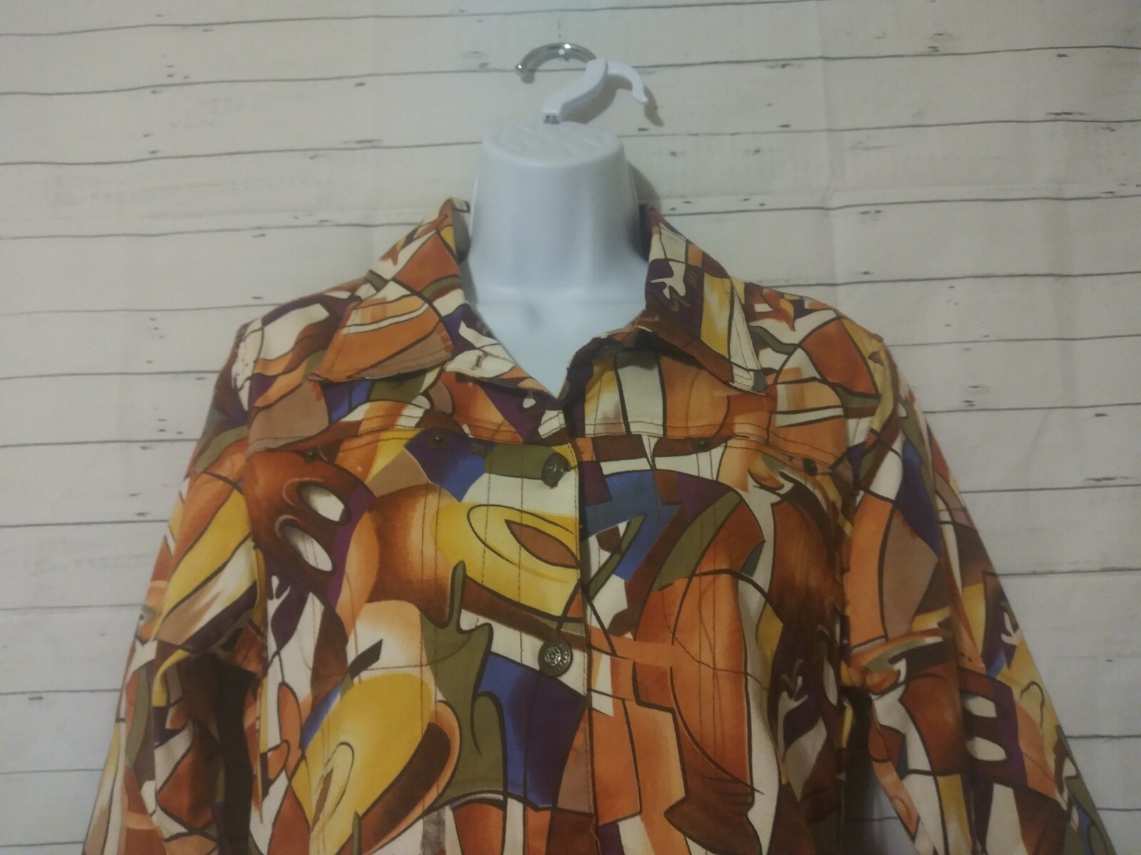 Women's Patchington Multicolor Pattern Button Fro… - image 4