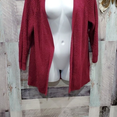 Members Mark Chenille Cardigan Sz XL Open Front Super Soft Loose Weave 425 - Picture 4 of 8