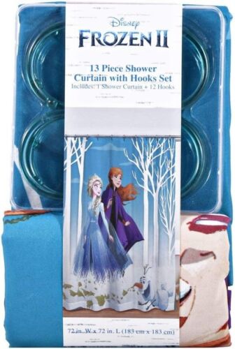 New Jay Franco & Sons Disney Frozen 13 Piece Shower Curtain with Hooks Set