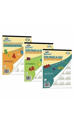 Channie s One Page A Day Single Math Practice Worksheets 3 Pack M301 M601 M801