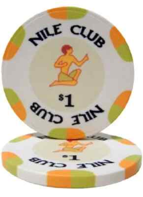 Nile Club 10-Gram Ceramic Poker Chips (25-Pack) - All Over Print  BRY001202U