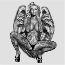 T-Shirt Marilyn Vintage Retro 50s Hotrod PinUp Rockabilly Kustom Tattoo *1057