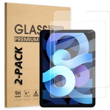 2PACK Glass Screen Protector for iPad Air 4 10.9-Inch, Pencil Face ID Compatible
