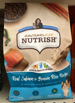 Rachael Ray Nutrish Premium Natural Dry Cat Food, Salmon & Brown Rice, 3 Pound