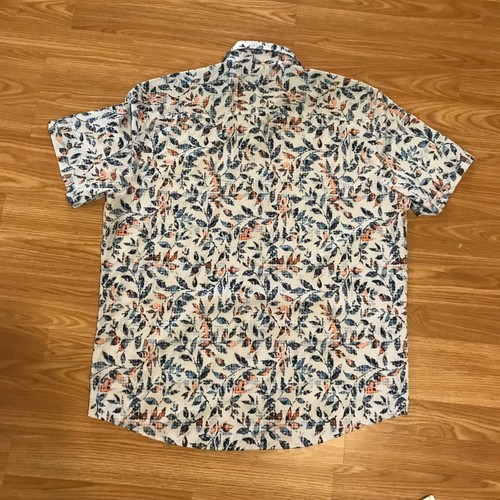 Point Zero Floral Print Button-Down Men's Dry Edition Shirt Size XL Summer Beach - Picture 5 of 7