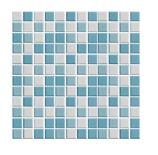 Swimming Pool Glazed Ceramic Mosaic Tile Sheets - Carribean Blend