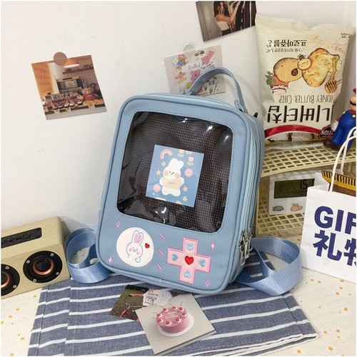 Mochila Kawaii Transparente Mochila Mujer Bolso de Hombro Conejito Niñas Lolita - Imagen 15 de 16