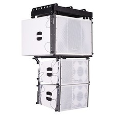Sound Town 15" Active Sub  2x 10" Passive Line Array White ZETHUS-115SWPW110WX2