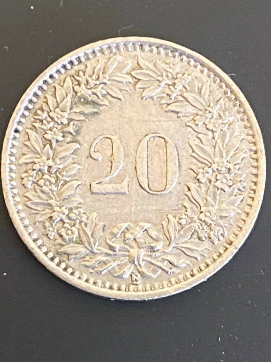 1959 Switzerland Confoederatio Helvetica 20 Rappen Coin | eBay