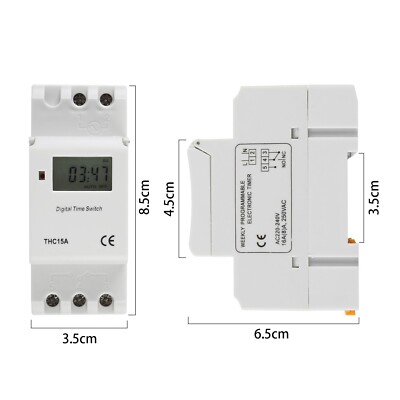 Digital LCD Zeitschaltuhr Programmierbar Relais-Zeitschalter DIN-Schienenmontage