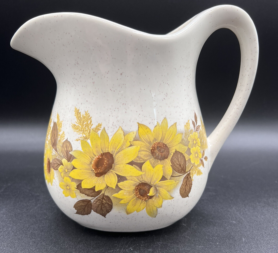 Vintage McCoy Art Pottery Sunflower Pitcher, 1970's | eBay